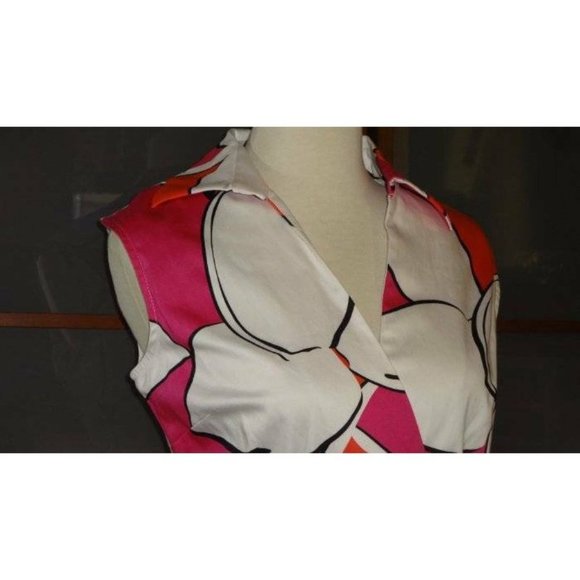 Sandra Darren Cotton Crossover Bodice Dress NEW 8 - Picture 2 of 8